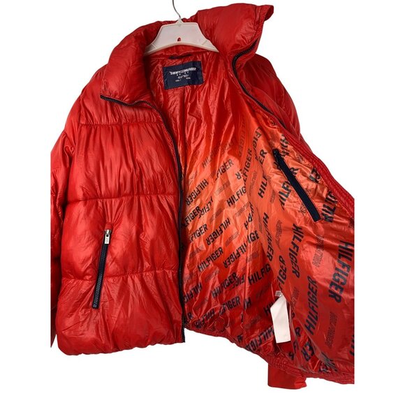 Womens Tommy Hilfiger Sport Red Puffer Jacket Size XXL - Picture 2 of 12